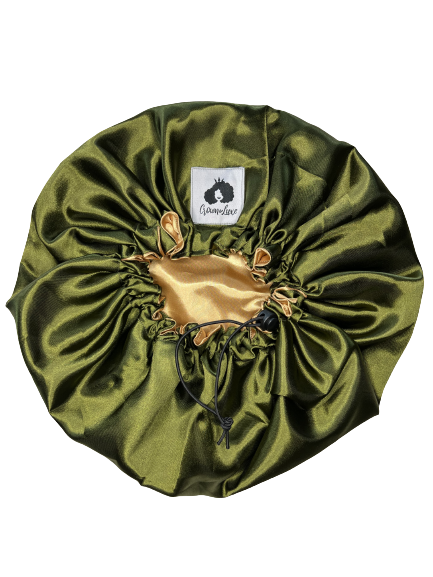 GreenxGold Adjustable Reversible Satin Bonnet
