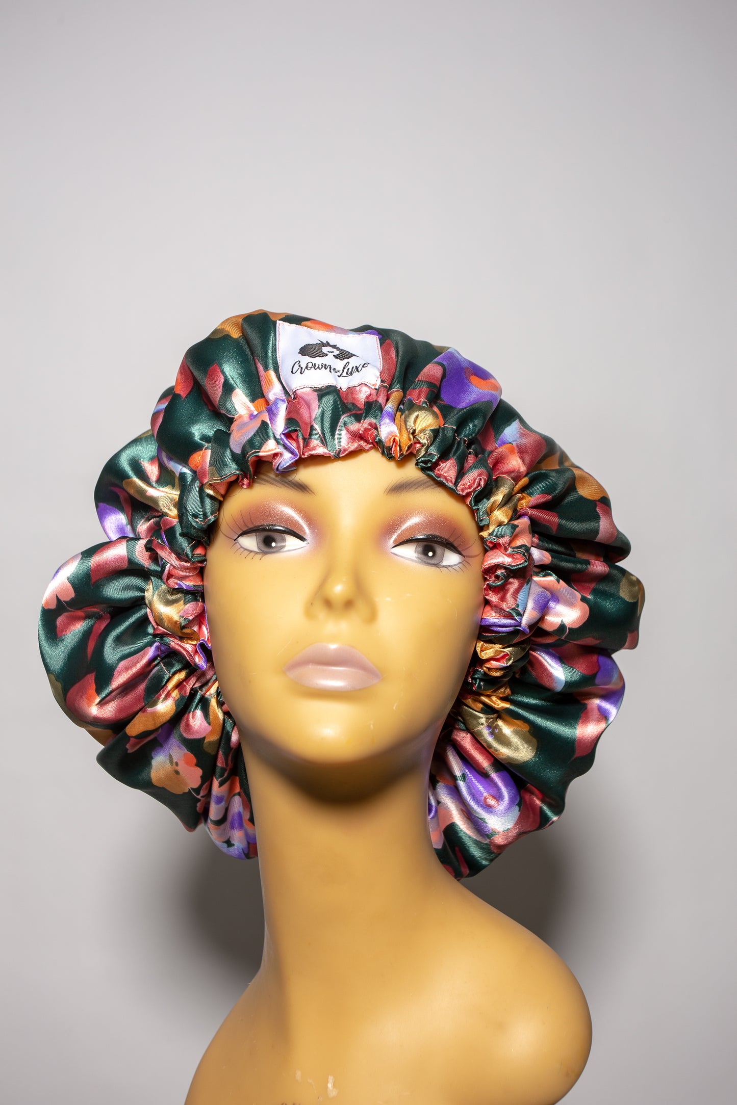 Full Bloom Reversible Satin Bonnet