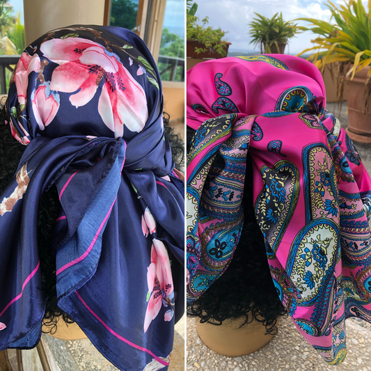 Duo Satin Scarves- Bold